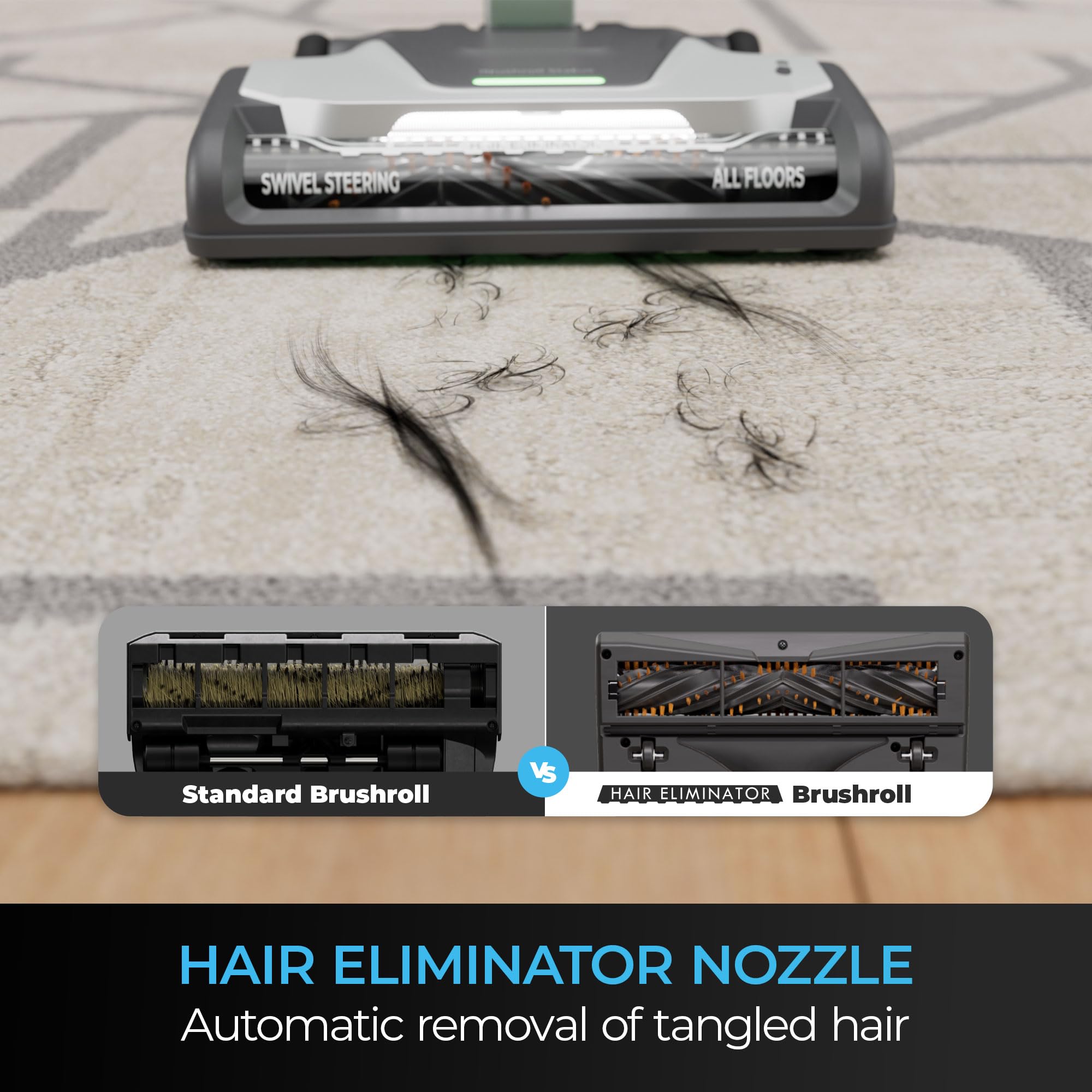 Kenmore DC5070 500 Series Bagless Canister Vacuum with Hair Eliminator Brushroll,2-Motor Cyclonic Technology, HEPA Filtration & 24' Auto Cord Rewind for Pet, Carpets, Hard Floors, Stairs, White - Image 3