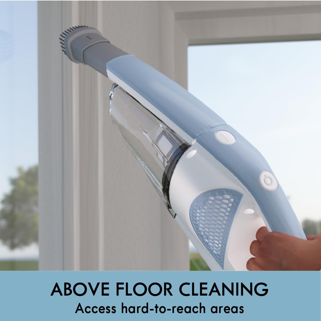 Kenmore DS1020 16V Cordless Stick Vacuum Lightweight 2-in-1 Handheld, LED Headlight with 2-Speed Power Control for Hardwood Floor, Carpet & Pet Hair, 16 Volts, Gray-Blue - Image 3