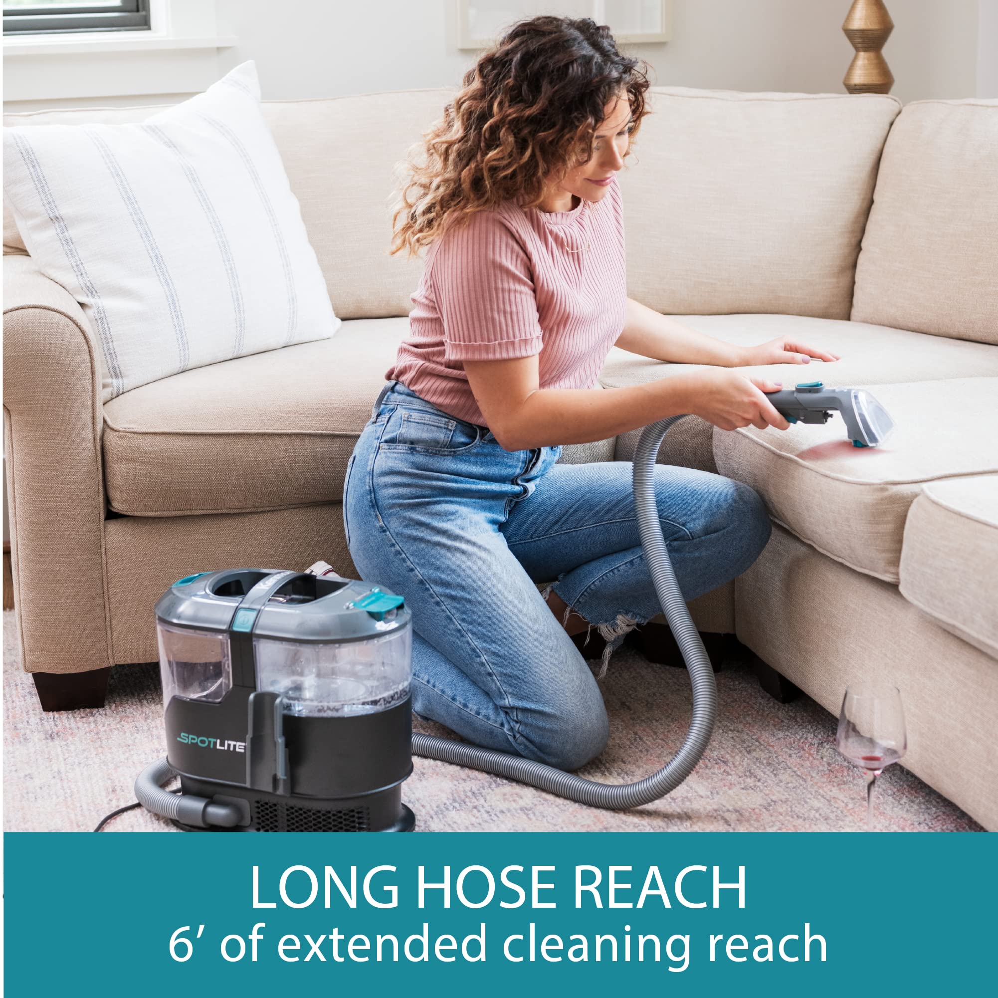 Kenmore KW2001 SpotLite Portable Carpet Spot Cleaner & Pet Stain Remover, 17Kpa Powerful Suction with Versatile Tools for Upholstery, Couches, Car and Auto Detailer, Gray - Image 5