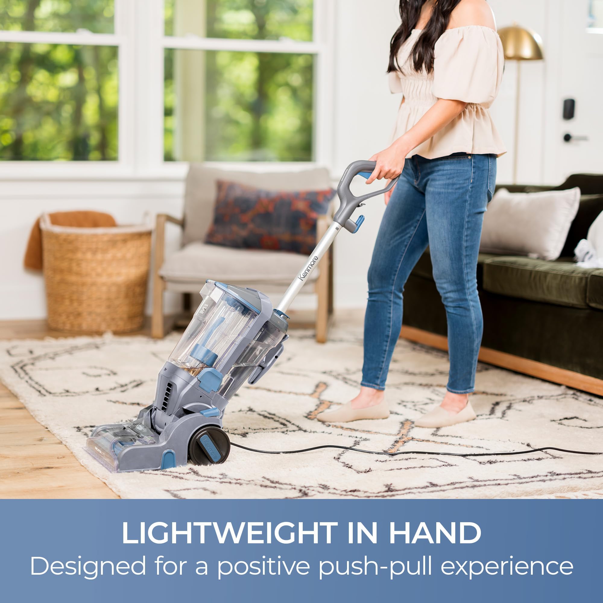 Kenmore KW4010 Pet Portable Carpet Cleaner Machine with High Cleaning Power, 3.2L Clean Tank & 1.4L Dirty Tank, 25ft Cord Length and Two Easy Removable Brushroll for Rug & Upholstery - Image 4